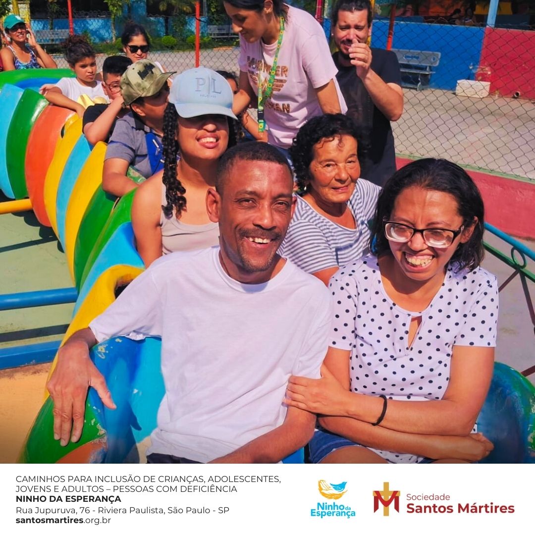 Ninho da Esperança proporciona um dia de lazer e inclusão para acolhidos e suas famílias no Clube Rincão. Foto: Acervo/Sociedade Santos Mártires